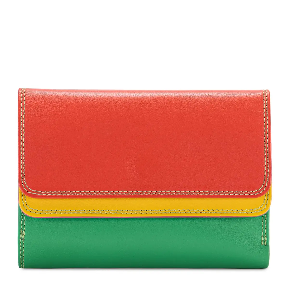 mywalit Double-Flap Wallet Leather Purse | 6 Credit Card Slots | ID Window, Coin Pockets & Pen | Sicily | Compact & Stylish for Daily Use - main product image