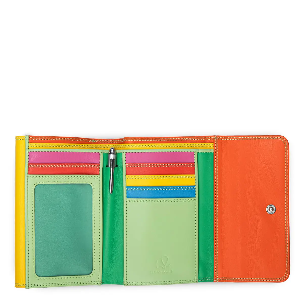 mywalit Double-Flap Wallet Leather Purse | 6 Credit Card Slots | ID Window, Coin Pockets & Pen | Sicily | Compact & Stylish for Daily Use - view 2
