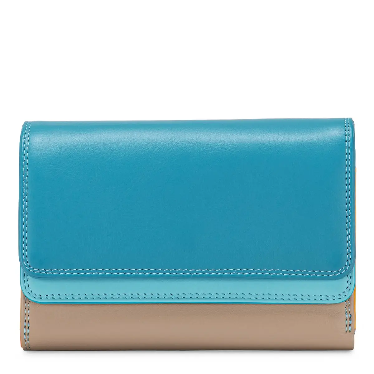 mywalit Double-Flap Wallet Leather Purse | 6 Credit Card Slots | ID Window, Coin Pockets & Pen | Sardinia | Compact & Stylish - main product image