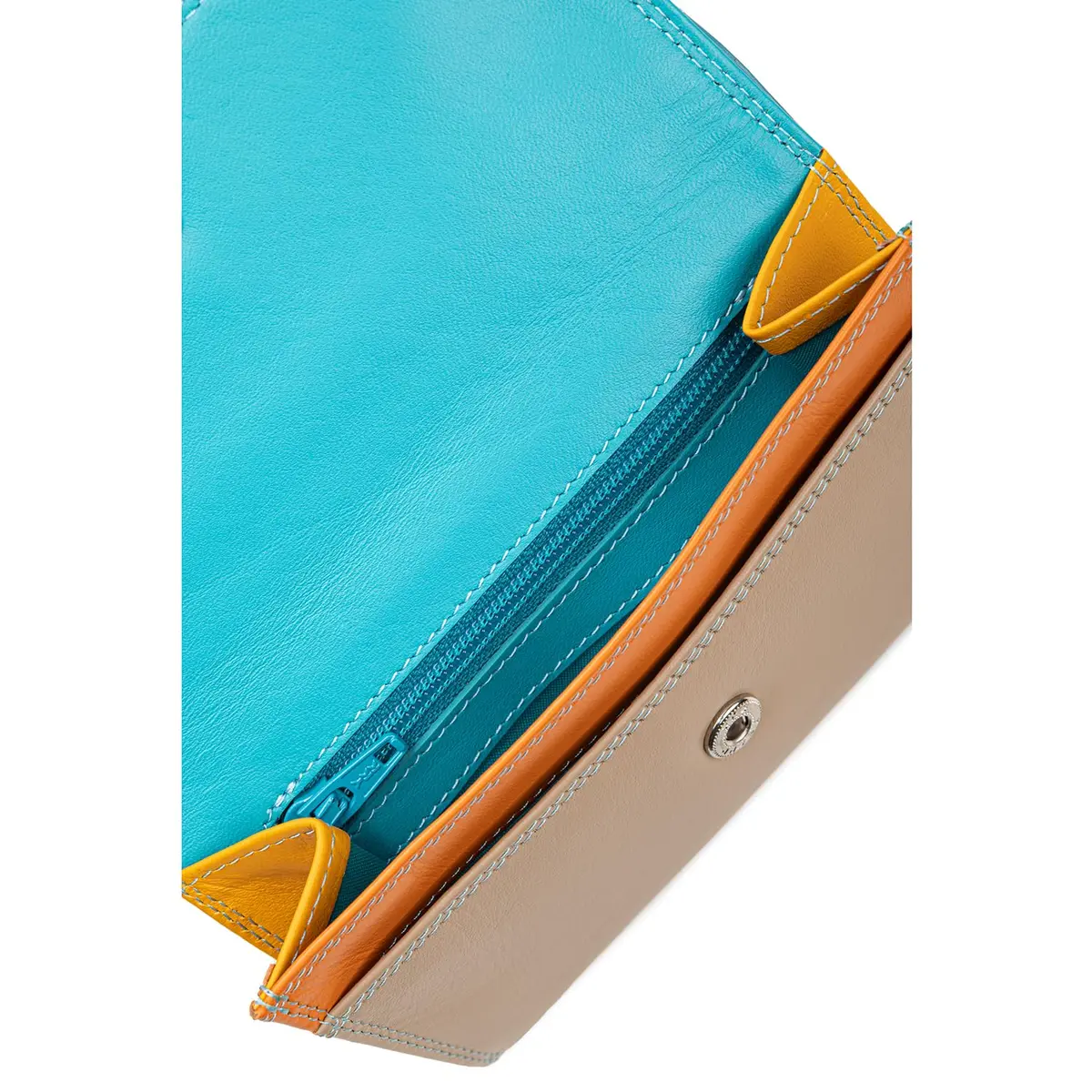 mywalit Double-Flap Wallet Leather Purse | 6 Credit Card Slots | ID Window, Coin Pockets & Pen | Sardinia | Compact & Stylish - view 3
