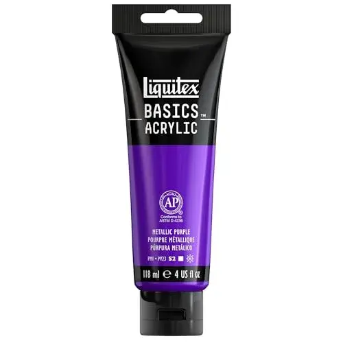 Liquitex BASICS Acrylic Paint Metallic Purple 118ml (4-oz) Tube | Fine Art Pigments - main product image