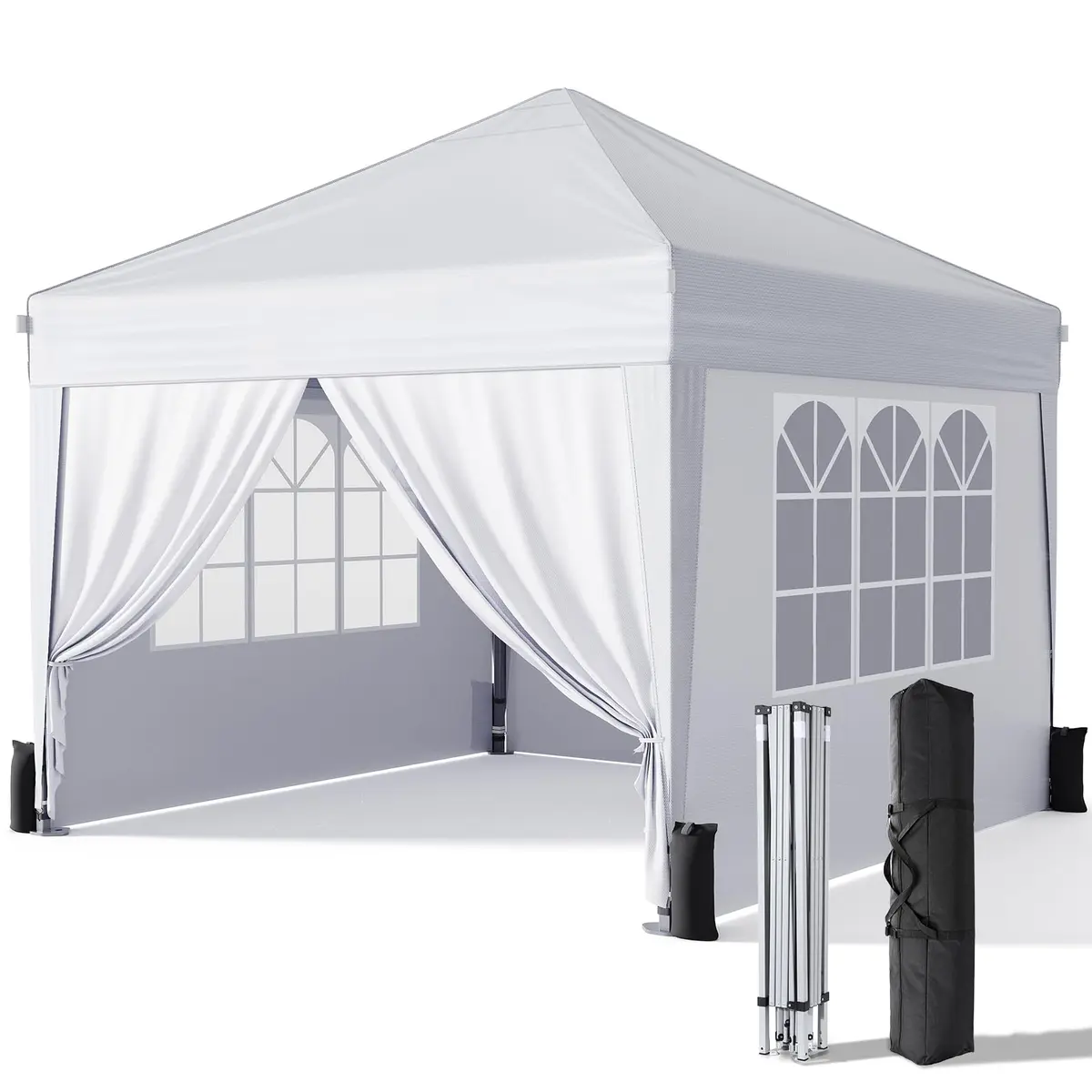 Driftalia 10x10 Pop Up Canopy Tent with Sidewalls | Wind-Resistant, Portable, Easy Setup - main product image
