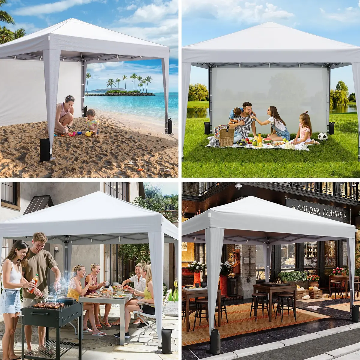 Driftalia 10x10 Pop Up Canopy Tent with Sidewalls | Wind-Resistant, Portable, Easy Setup - view 5