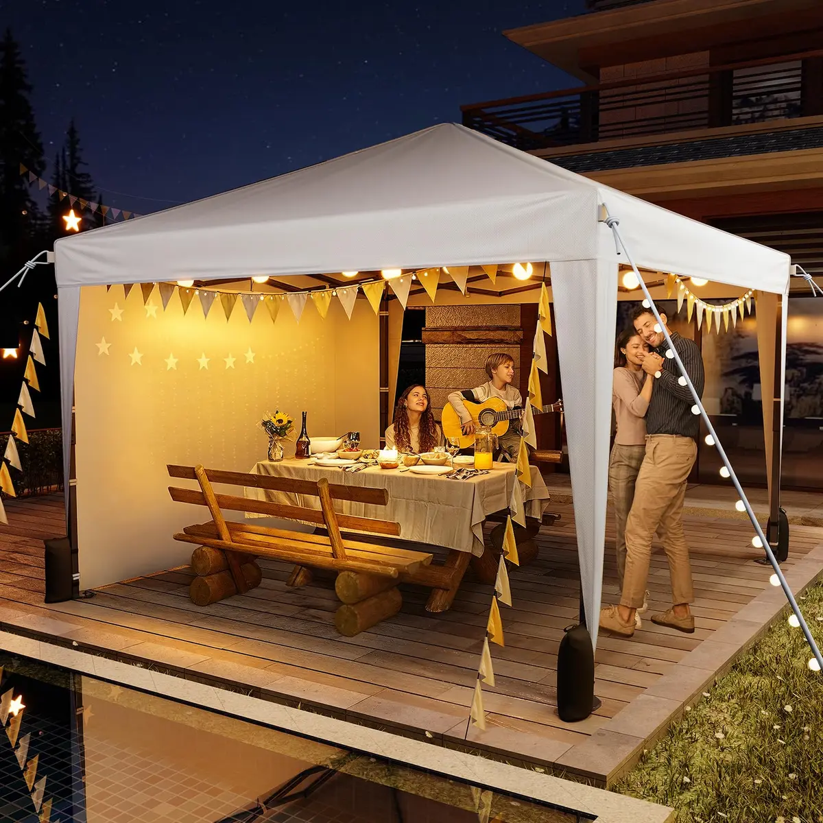 Driftalia 10x10 Pop Up Canopy Tent with Sidewalls | Wind-Resistant, Portable, Easy Setup - view 6