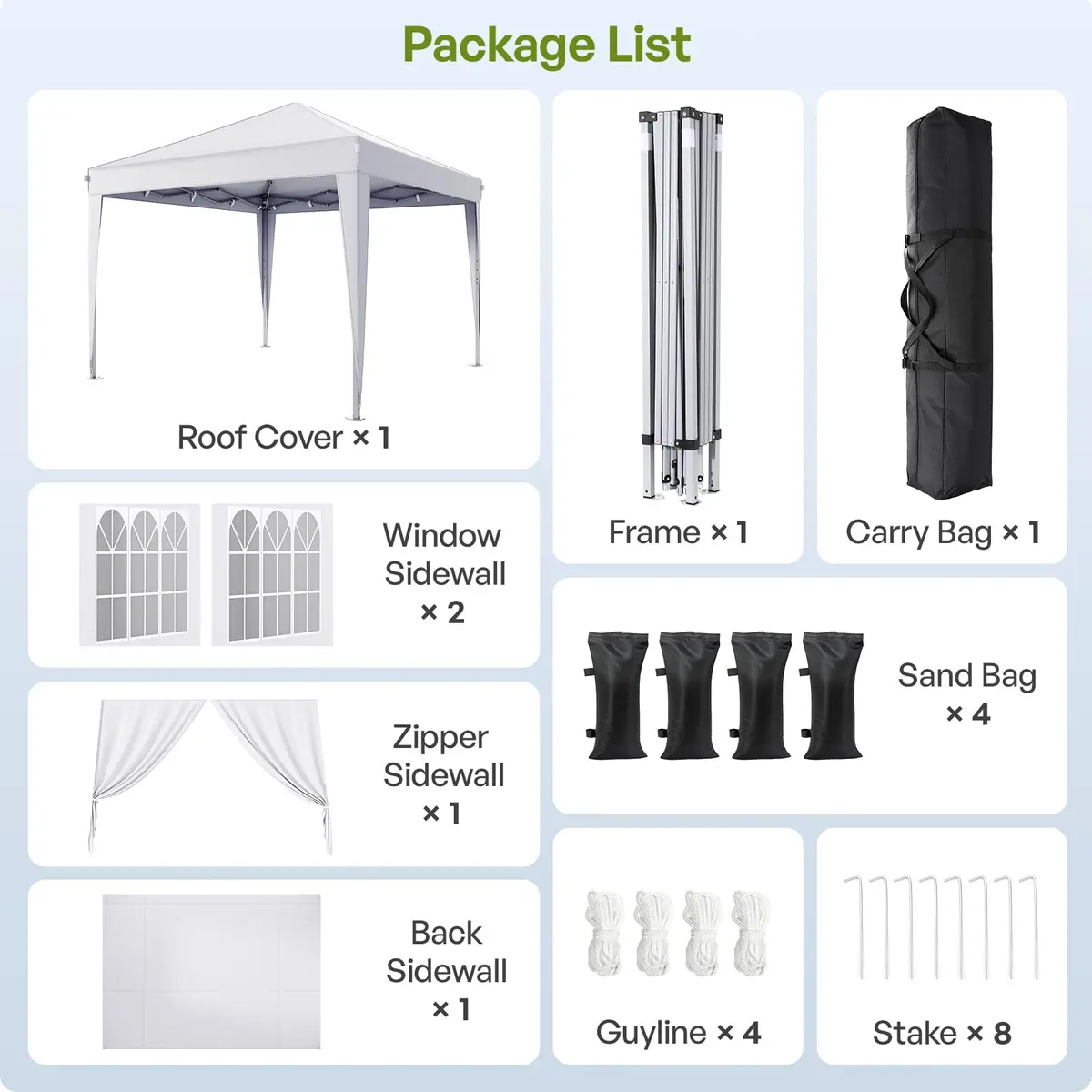 Driftalia 10x10 Pop Up Canopy Tent with Sidewalls | Wind-Resistant, Portable, Easy Setup - view 3