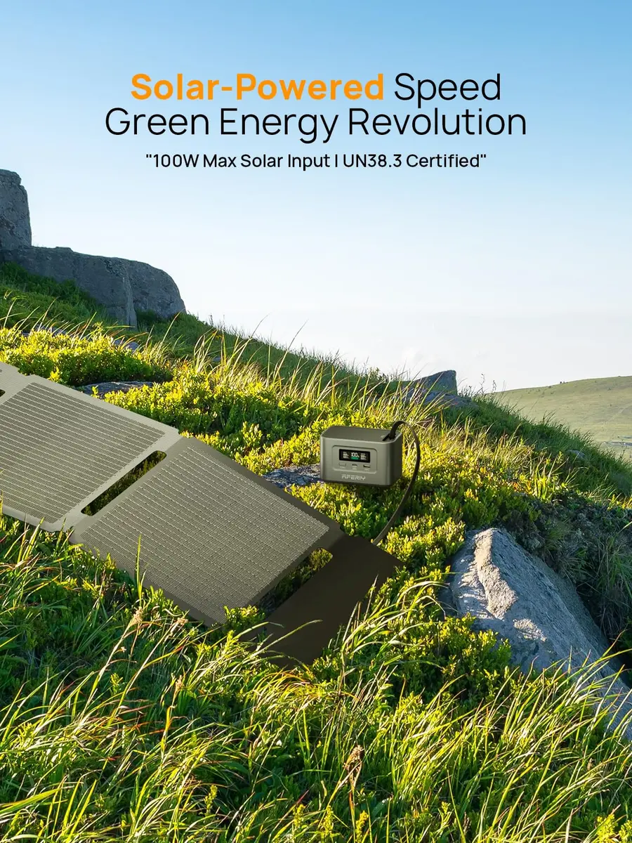 AFERIY Nano100 Portable Power Bank Station 145W | 31000mAh, 100W PD Charger, Travel-Ready, Solar Support - view 7