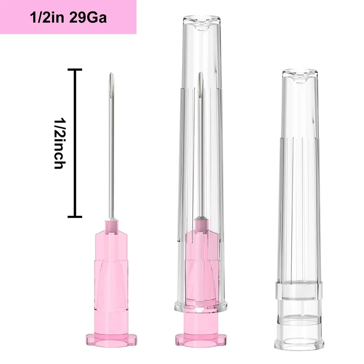 AHHKZT 29 Gauge 1/2-Inch Luer Lock Needles, Individually Wrapped, 100 PCS | Industrial Dispensing Accessories - view 2