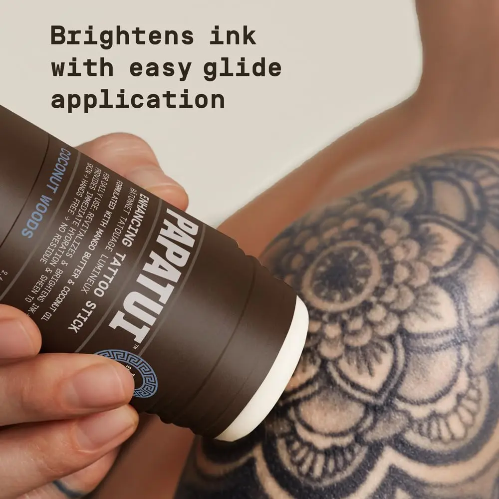 PAPATUI Coconut Woods Enhancing Tattoo Stick 2.6 oz | Moisturizes & Boosts Contrast on Healed Tattoos - view 5
