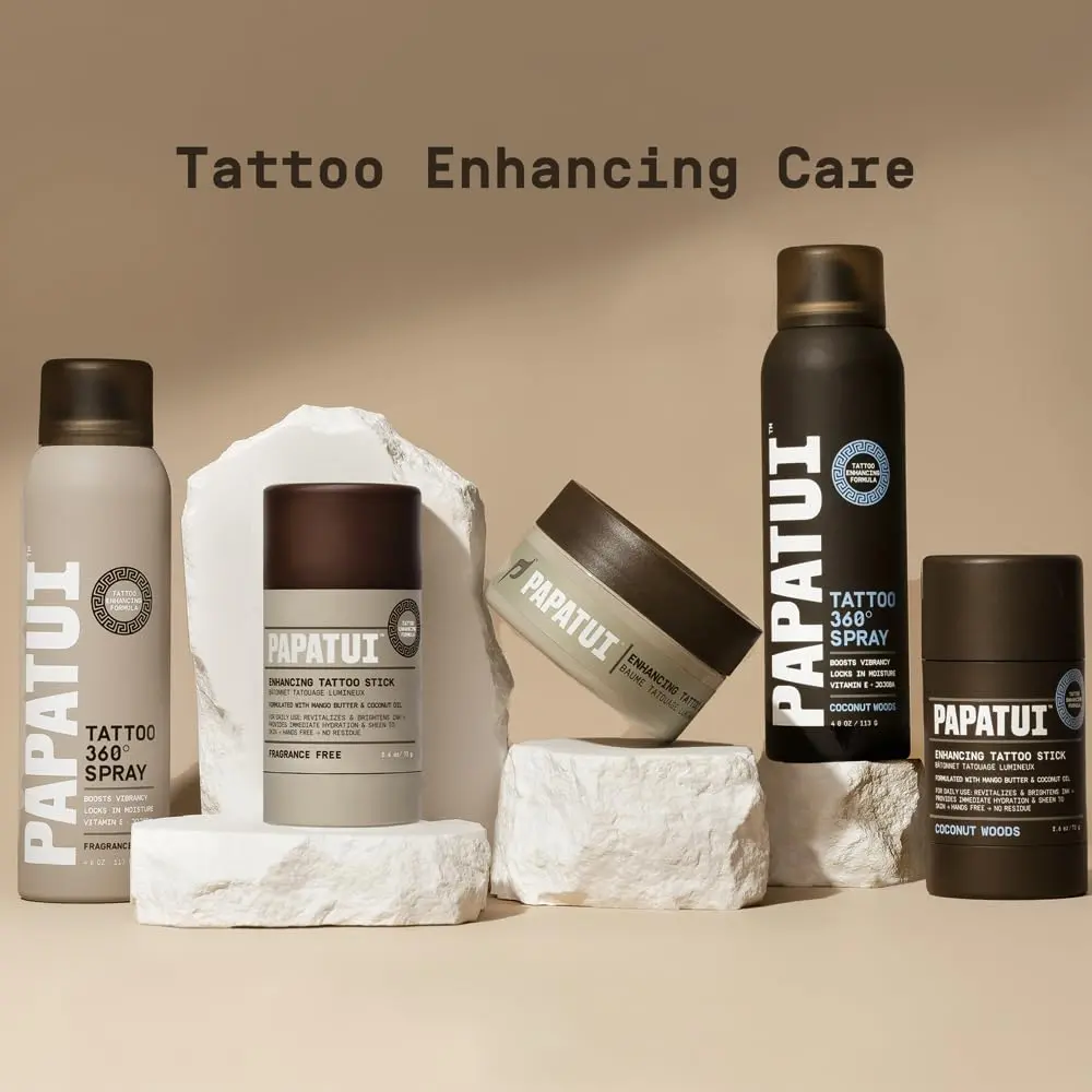 PAPATUI Coconut Woods Enhancing Tattoo Stick 2.6 oz | Moisturizes & Boosts Contrast on Healed Tattoos - view 9