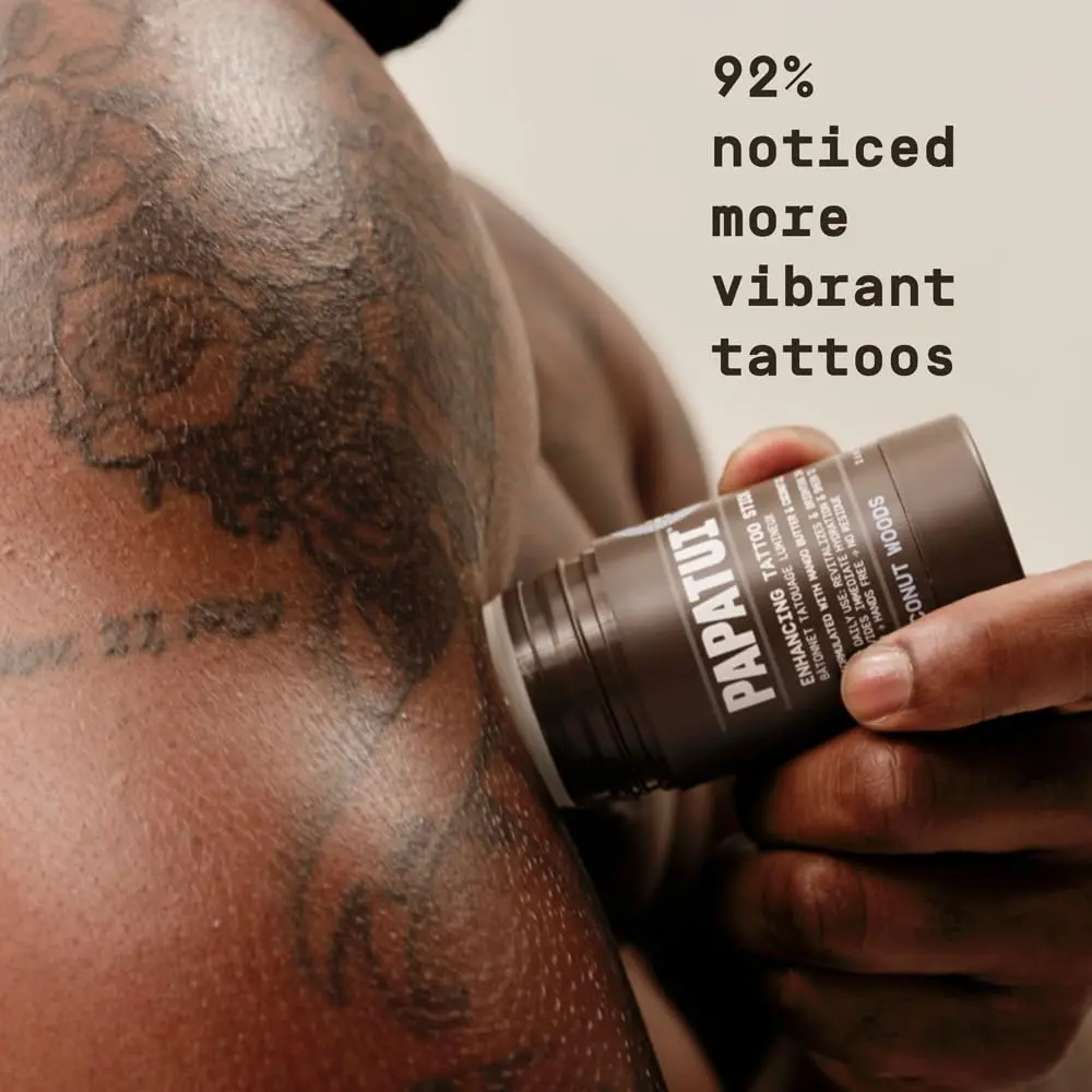 PAPATUI Coconut Woods Enhancing Tattoo Stick 2.6 oz | Moisturizes & Boosts Contrast on Healed Tattoos - view 3