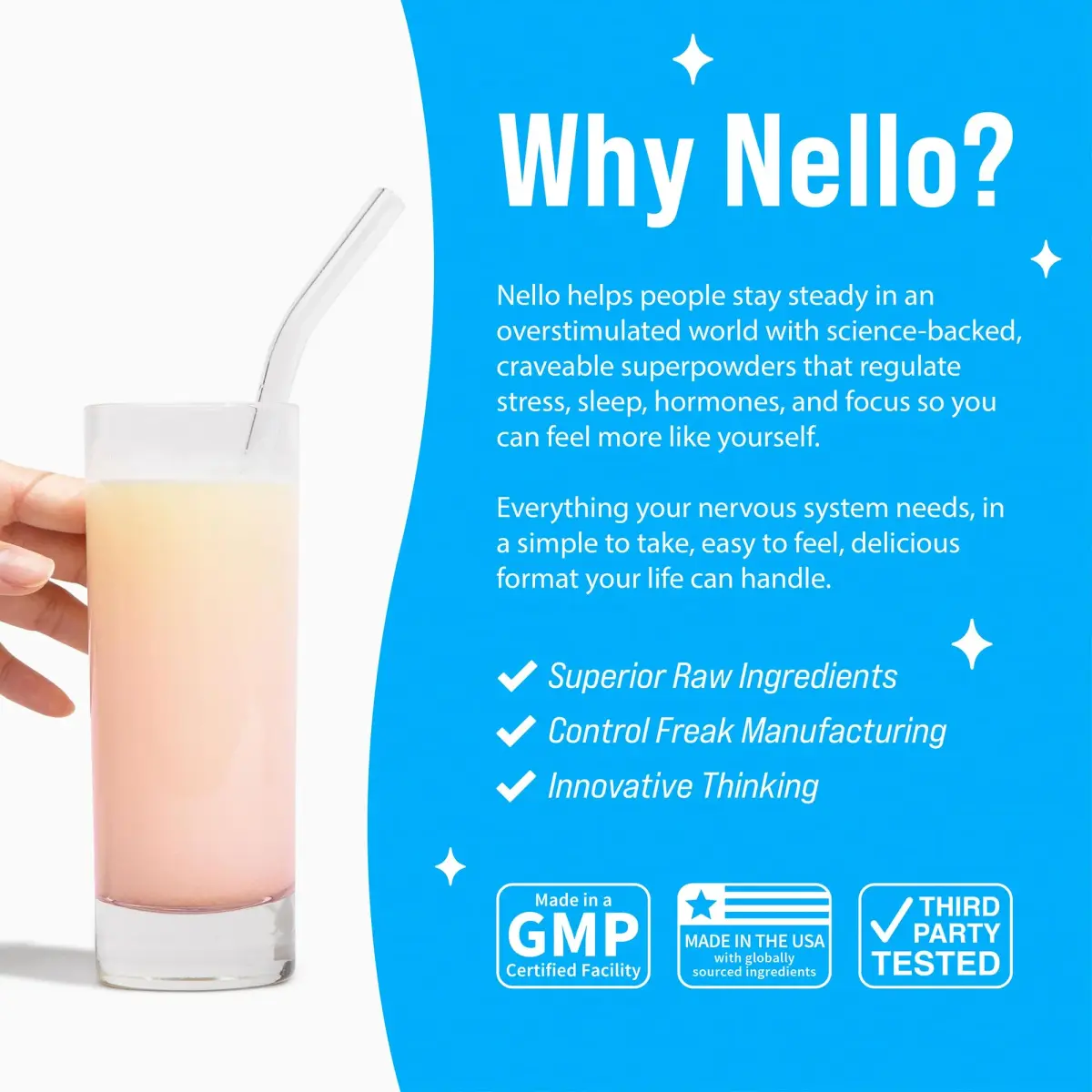 Nello Supercalm Powdered Drink Mix Passion Colada 20 Servings | Cortisol Reducer & Sleep Aid Supplement - view 6