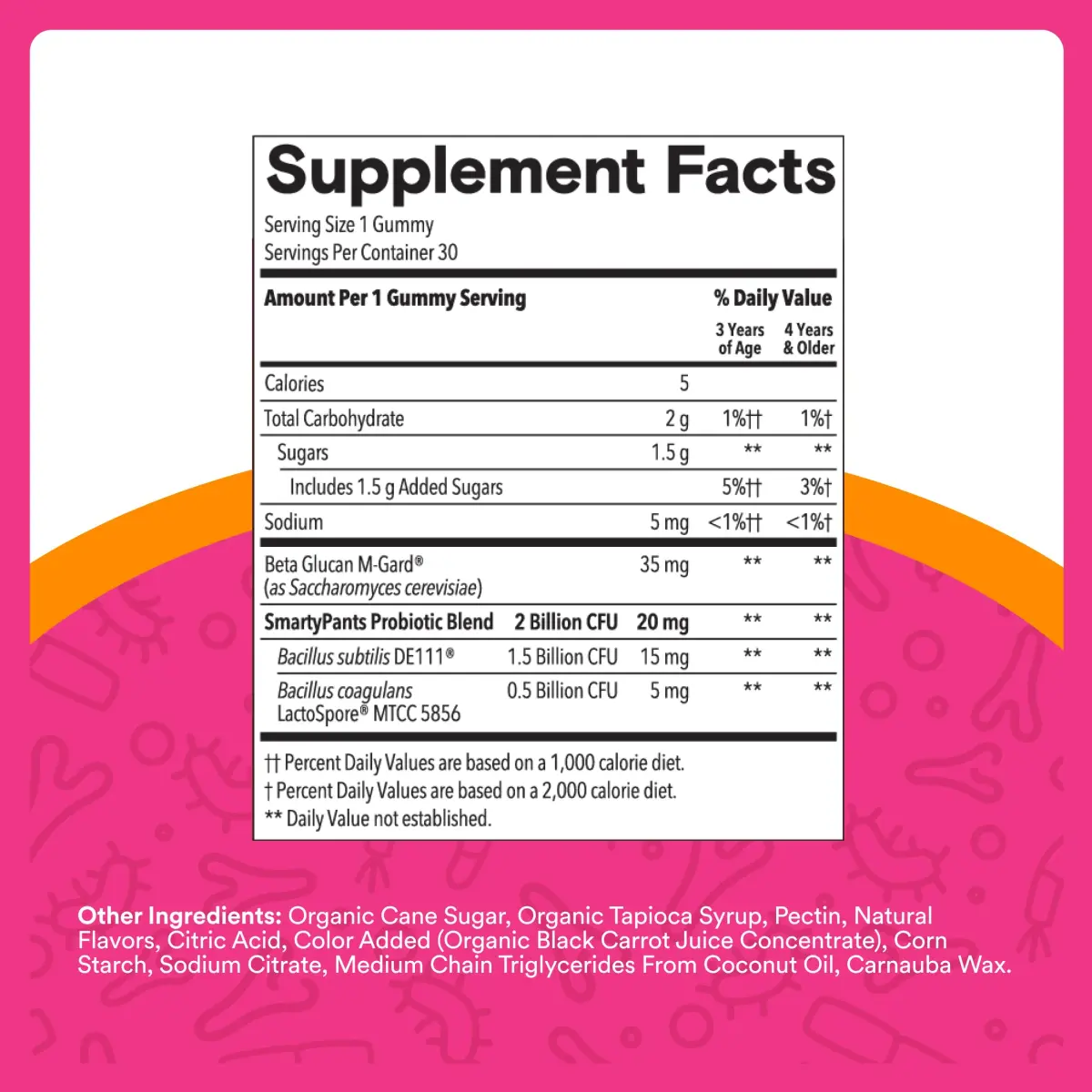 SmartyPants Kids Probiotic Gummies for Digestive Health 30 Count (2 Billion CFU) | Clinically Studied Probiotic for Gut Health & Immune Support - view 3