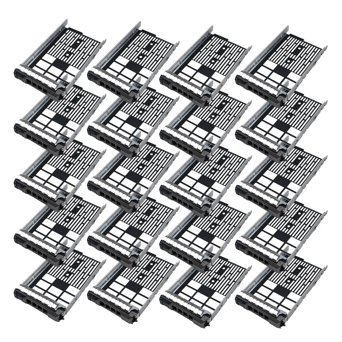 Heretom 20-Pack 3.5" SAS/SATA Hard Drive Tray Caddy KG1CH F238F | Compatible with Dell PowerEdge Servers - main product image