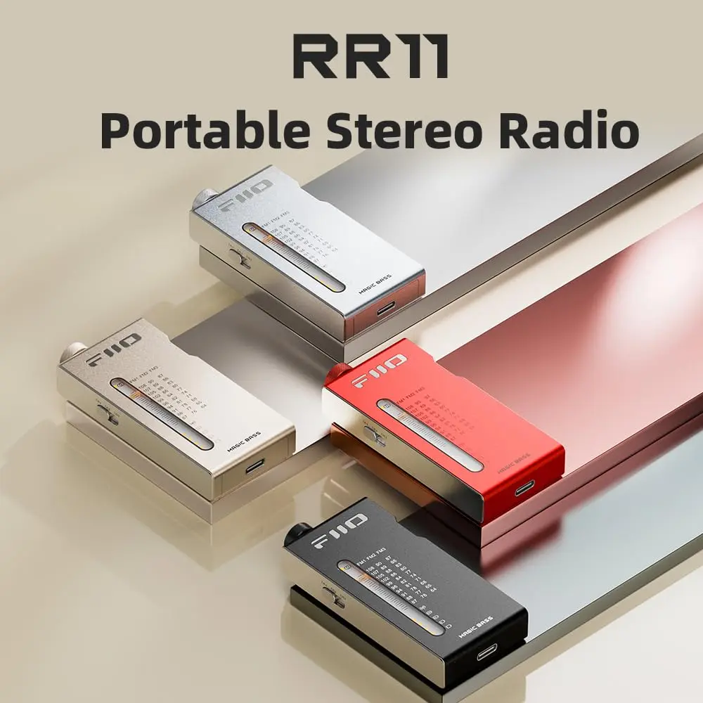 FiiO RR11 Portable FM Radio Receiver 83.2mm x 39.4mm x 13mm | Analog PVR Tuning, BASS+3D Sound Effects - view 2
