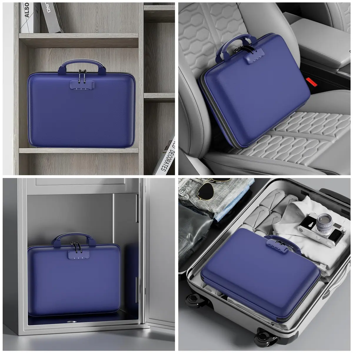 DocSafe Fireproof Document Box with Lock & 13-Pocket Accordion File Folder, 39.4cm x 29.2cm x 7.6cm (15.5" x 11.5" x 3") | UL94-V0/5VA Flame Retardant - view 6