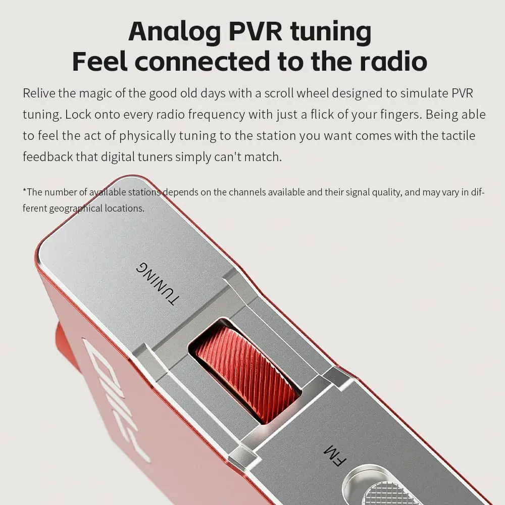 FiiO RR11 Portable HiFi FM Stereo Radio Receiver with Analog PVR Tuning, BASS+3D Sound Effects, 64MHz-108MHz (Black, Hi-Res Audio Certified) - view 4