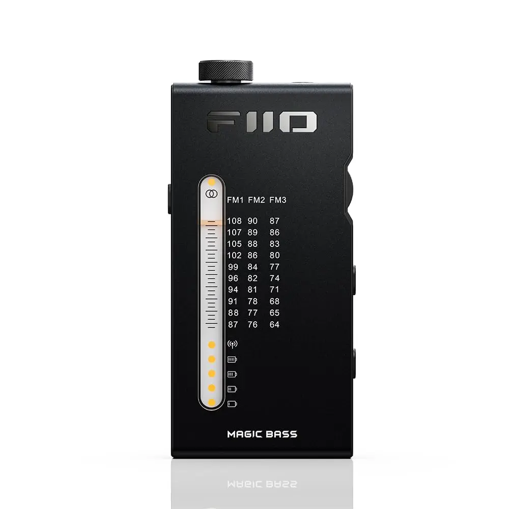 FiiO RR11 Portable HiFi FM Stereo Radio Receiver with Analog PVR Tuning, BASS+3D Sound Effects, 64MHz-108MHz (Black, Hi-Res Audio Certified) - main product image