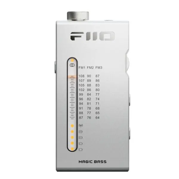 FiiO RR11 Portable HiFi FM Stereo Radio Receiver with Analog PVR Tuning, BASS+3D Sound Effects, 64MHz-108MHz (Silver, 1.57" x 3.31" x 0.51" / 4.19 x 8.41 x 1.3cm) - view 5
