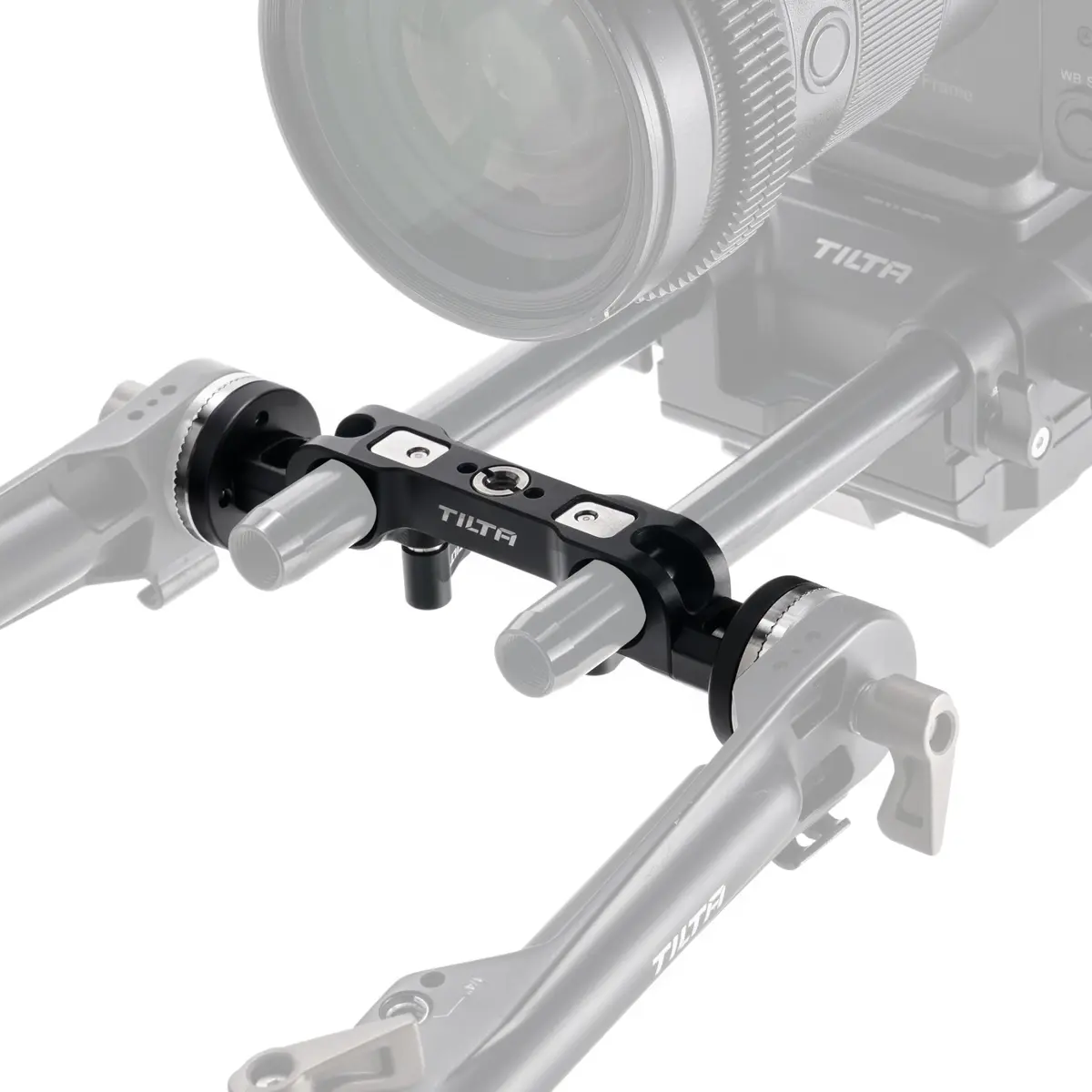 Tilta 15mm LWS Dual Rosette Adapter - Black | Compatible with Rosette Arms & Hand Grips | 15mm Rod Mount | 3/8"-16 & 1/4"-20 Thread - main product image