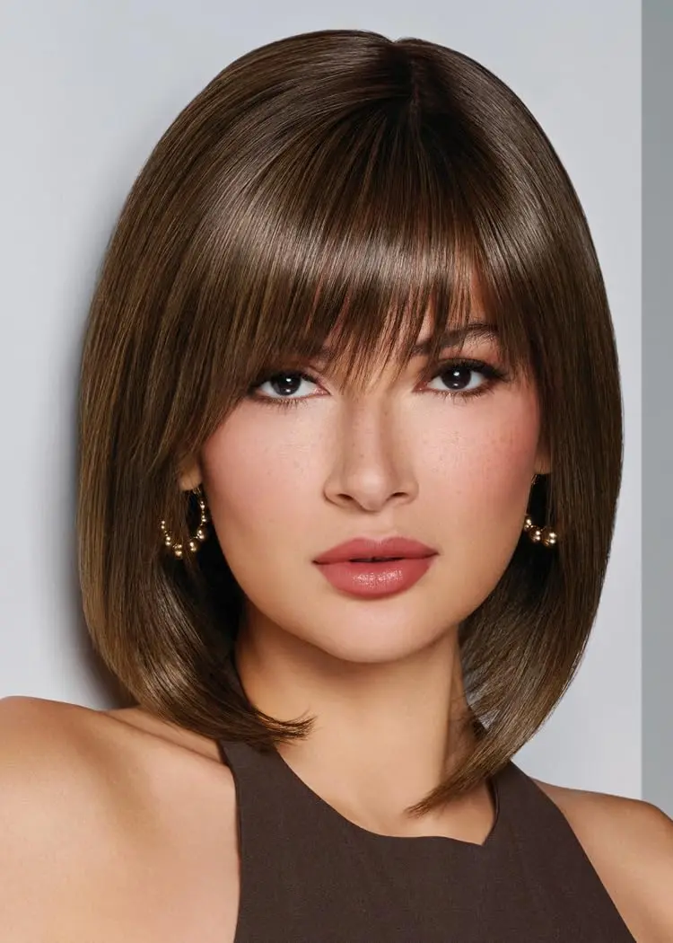 Hair u wear Raquel Welch Sheer Luxury Collection, RL33/35 Deepest Ruby | Shoulder-Length Layered Wig, Feather Lite Fiber, Average Cap - view 7