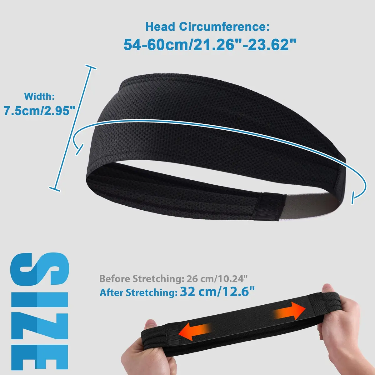 Sukeen Cooling Headbands for Men 4 Pack, Sweat Bands Headbands for Running | Instant Cooling Fabric - view 5