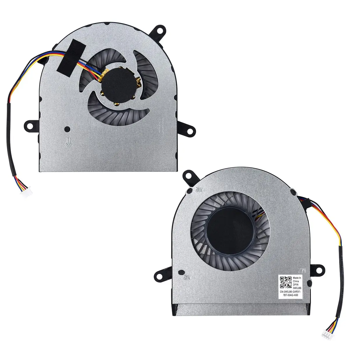 KBRPARTS Replacement CPU Cooling Fan for Dell Inspiron & AIO Series 4 Pins 4 Wires | 5V, 2W, Metal - view 7
