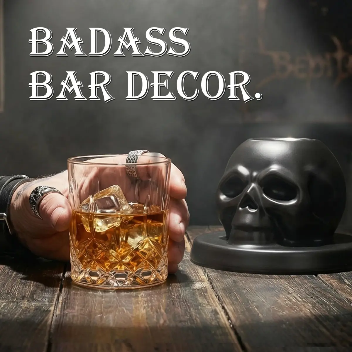 OAGA Skull Whiskey Smoker Kit with Torch & Wood Chips | Portable Set - view 5