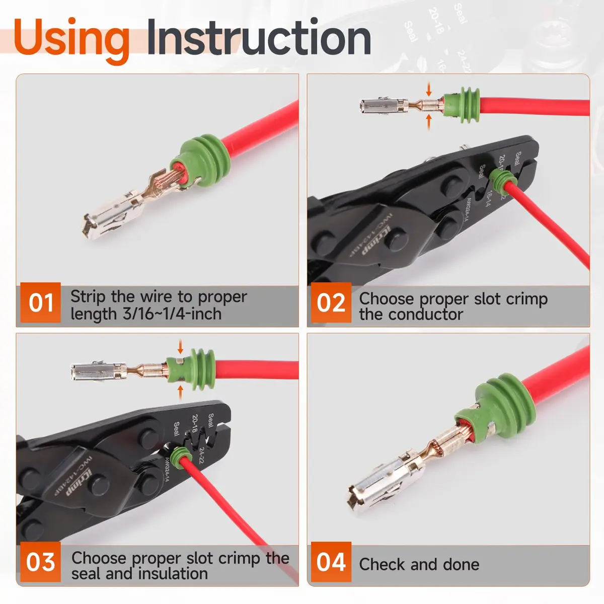 IWISS iCrimp IWC-1424BP Weather Pack Sealed Connector Crimper AWG24-14 | Locking, Versatile, Durable - view 4