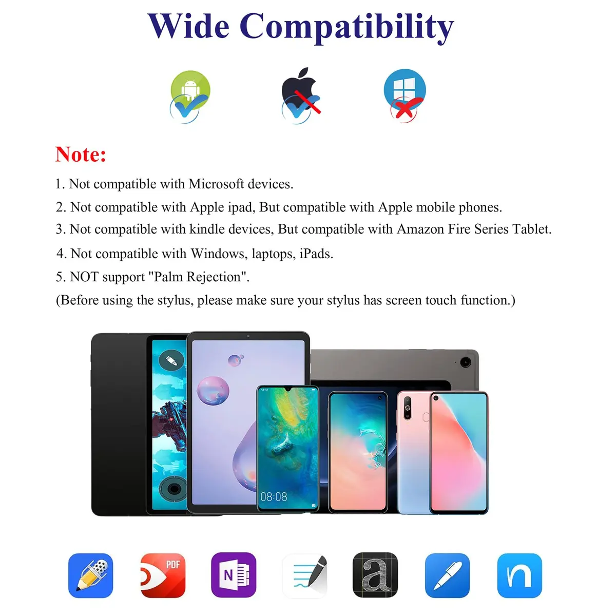 CMARS Stylus Pen for Android/Samsung A11+/A9+ | Universal Android Tablet & Smartphone Stylus - view 2