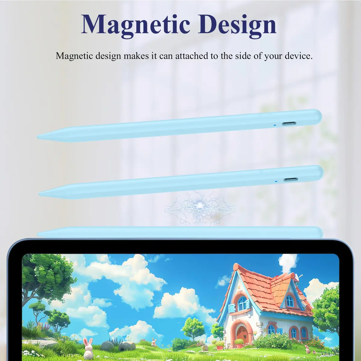 CMARS Stylus Pen for Android, Magnetic Phone Pencil, Fine Point Digital Touch Screen Pen, Compatible with iPhone/Samsung/Xiaomi/Huawei/Vivo - Blue - view 6