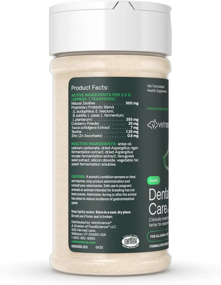 VetriScience Dental Care Powder for Dogs and Cats 2 X 4.2 Oz | Clinically Tested Oral Support - view 8