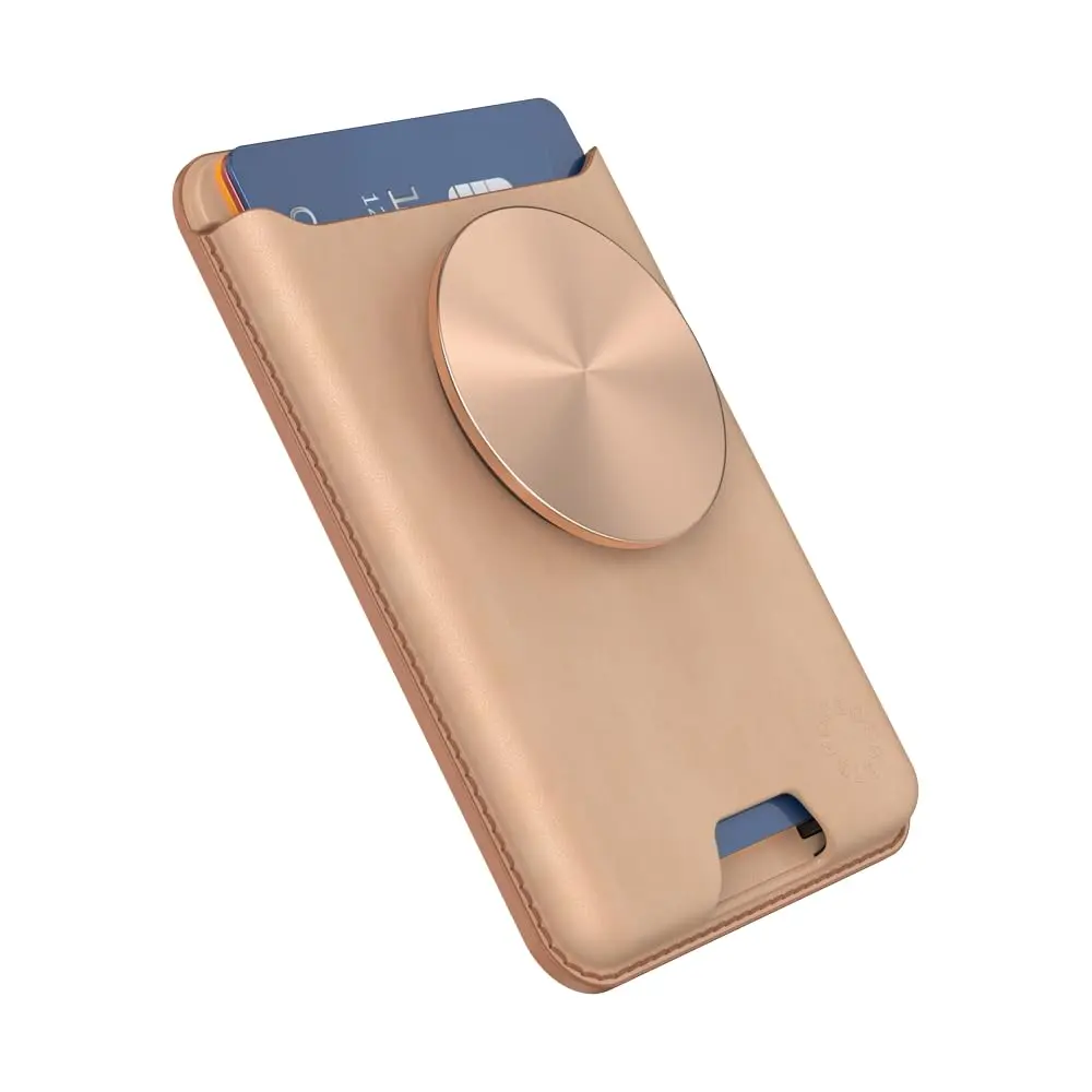 PopSockets Phone Wallet for MagSafe with Grip - Tan Nigiri | Slim Magnetic Card Holder & Stand - view 4