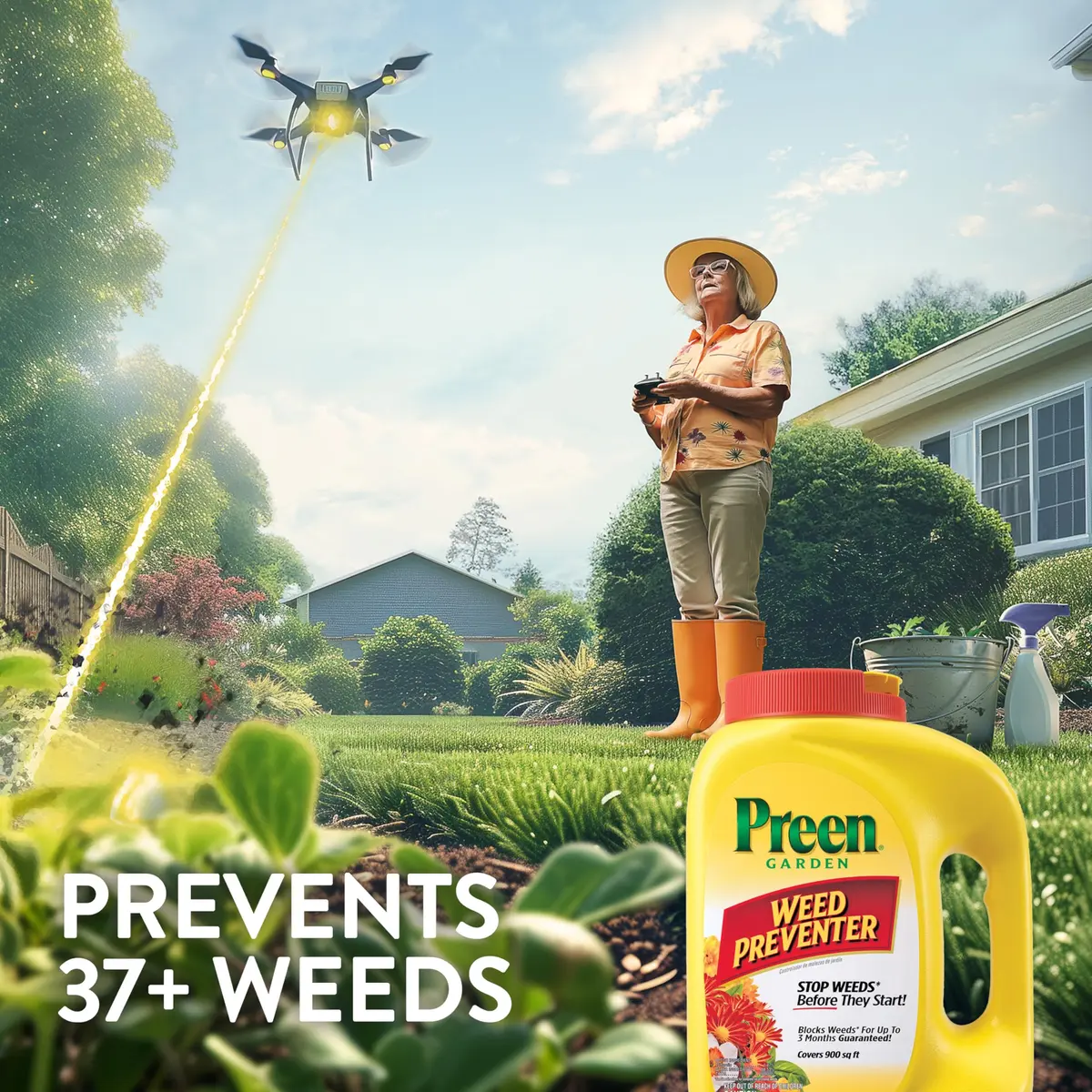 Preen Garden Weed Preventer 5.625 lb | Up to 3 Months Weed Control, Safe for Flowers & Vegetables - view 4