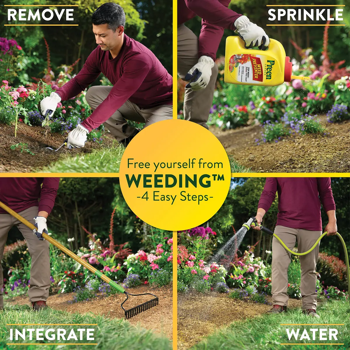 Preen Garden Weed Preventer 5.625 lb | Up to 3 Months Weed Control, Safe for Flowers & Vegetables - view 5