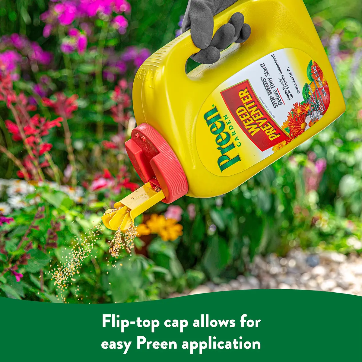 Preen Garden Weed Preventer 5.625 lb | Up to 3 Months Weed Control, Safe for Flowers & Vegetables - view 6