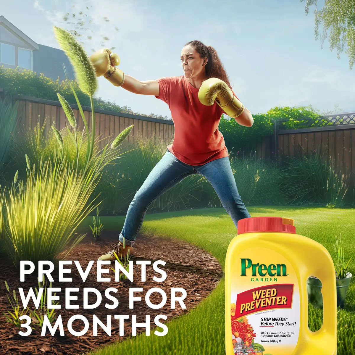 Preen Garden Weed Preventer 5.625 lb | Up to 3 Months Weed Control, Safe for Flowers & Vegetables - view 2