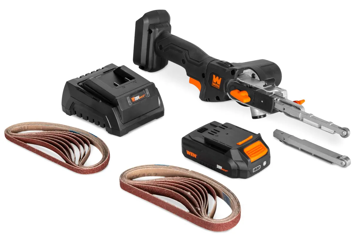 WEN 20V Max Cordless Variable Speed Detailing File Sander 1/2-inch x 18-inch | Brushless Motor, 2.0 Ah Battery Included - view 2