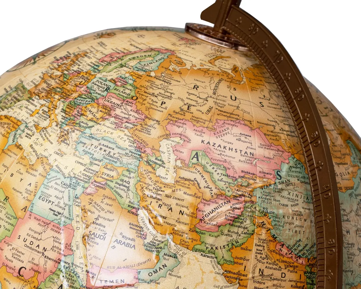 Replogle Franklin World Globe 12" Diameter Raised Relief Antique Ocean | U.S. Cartography - view 5
