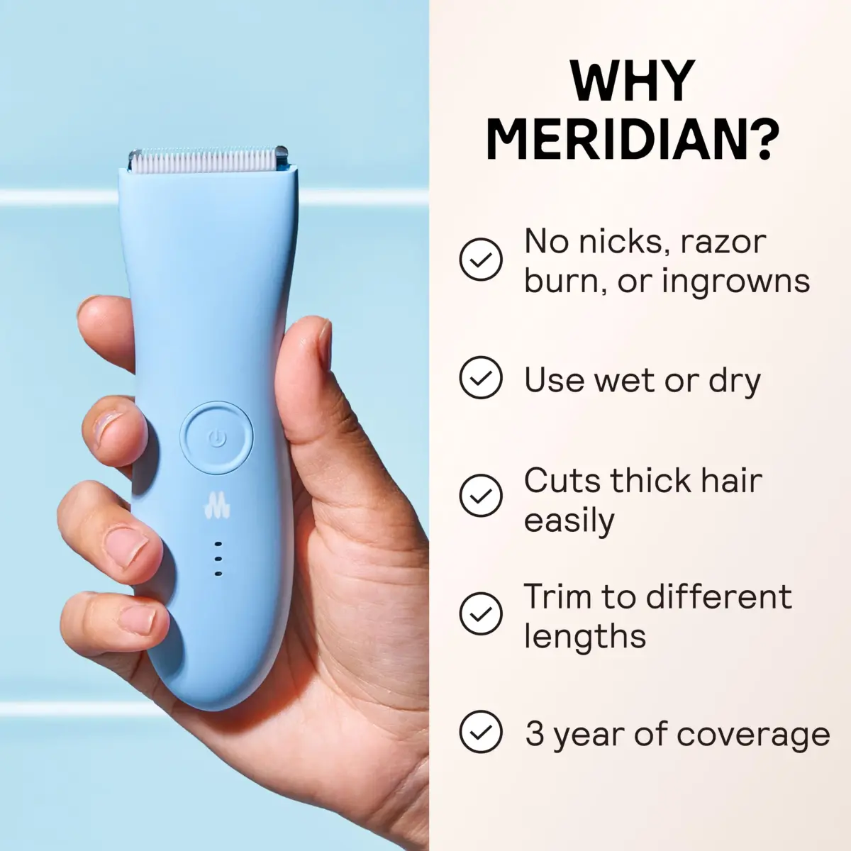 MERIDIAN The Trimmer Original Body Hair Trimmer for Men & Women | 33.1g (1.17oz) - view 2