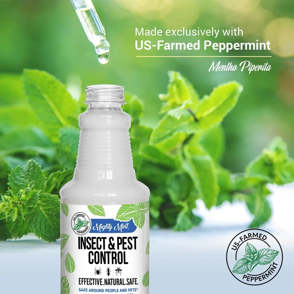 Mighty Mint Peppermint Oil Insect Repellent Spray 16 Fl Oz (Pack of 2) | Natural Spider & Ant Control - view 4