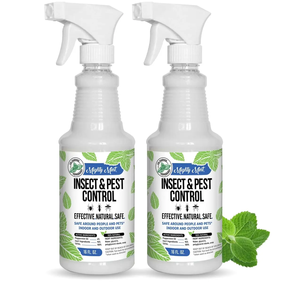 Mighty Mint Peppermint Oil Insect Repellent Spray 16 Fl Oz (Pack of 2) | Natural Spider & Ant Control - main product image