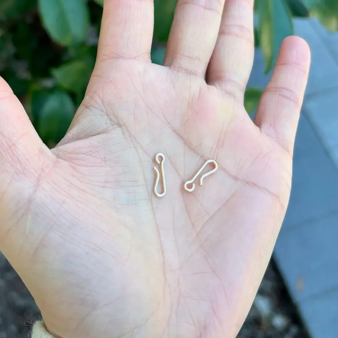 Adabele 14K Gold Filled Hook Clasp Connector 14.2mm (5-Pack) | Hypoallergenic & Tarnish-Resistant - view 2