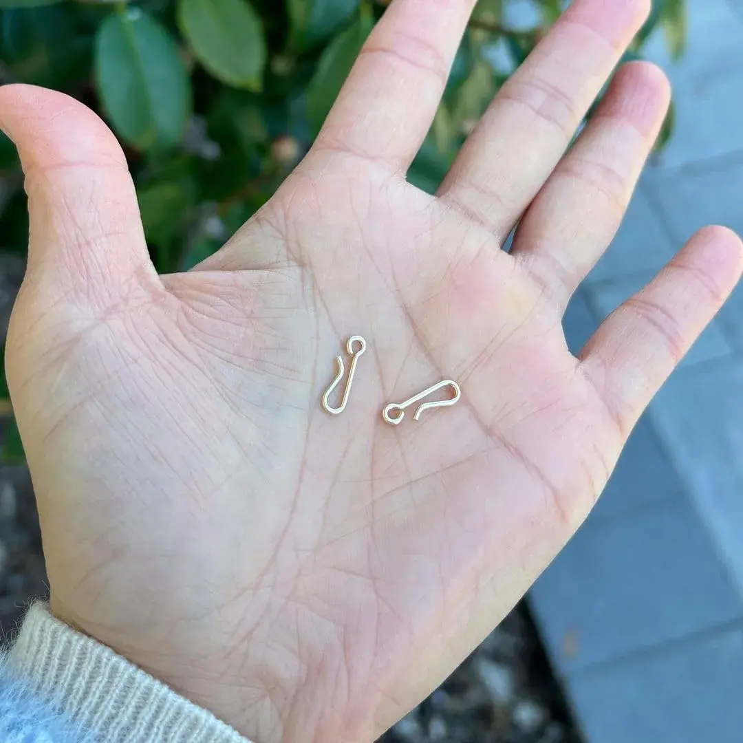 Adabele 14K Gold Filled Hook Clasp Connector 14.2mm (5-Pack) | Hypoallergenic & Tarnish-Resistant - view 3