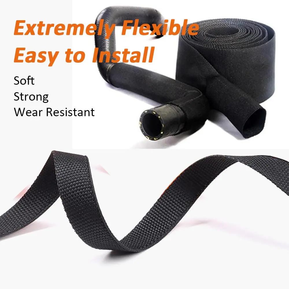 ROCKDIG 20 FT 1/4 inch 2:1 Heat Shrinkable Braided Sleeving | Abrasion & Moisture Protection, Flexible Wiring Harness Sleeve - view 5
