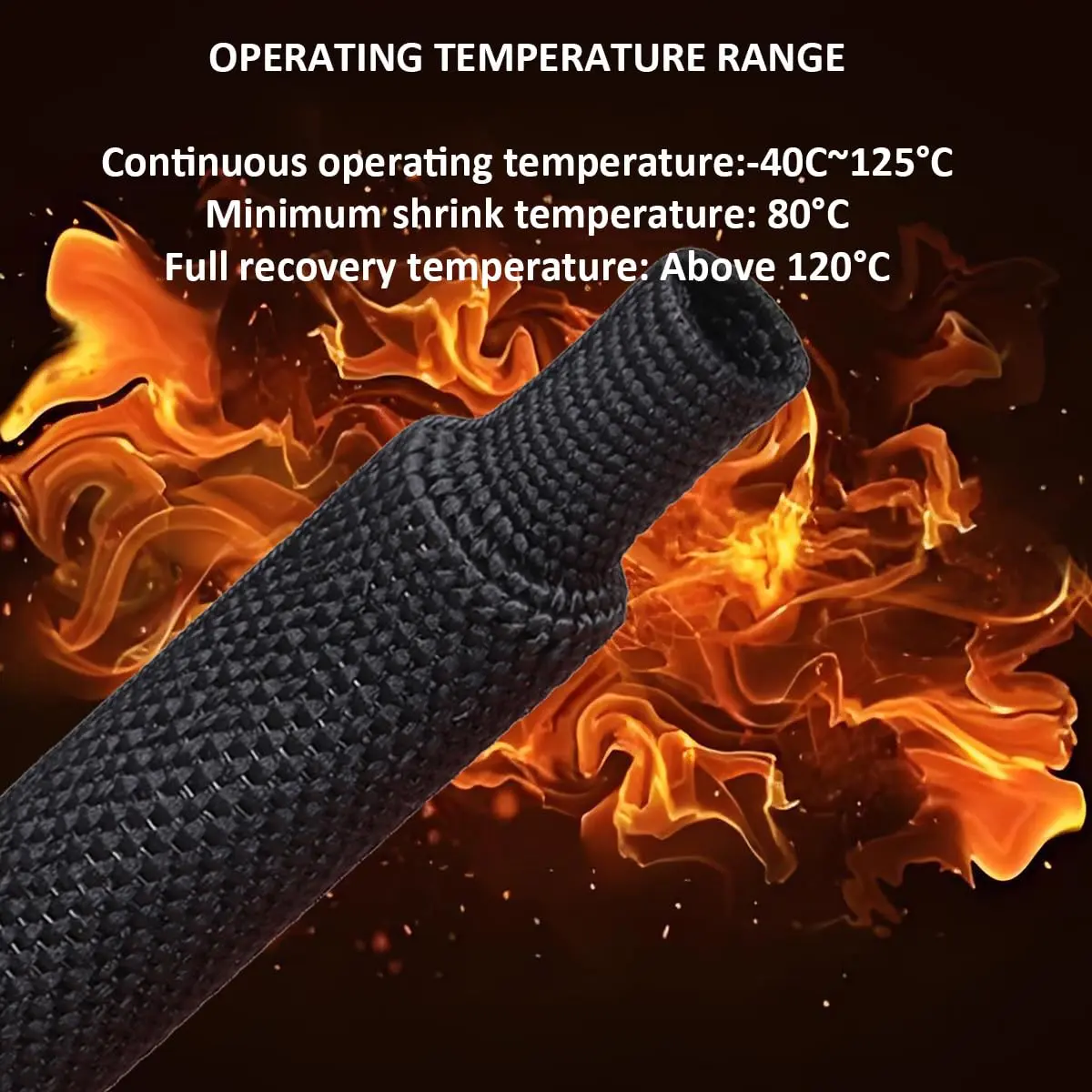 ROCKDIG 20 FT 1/4 inch 2:1 Heat Shrinkable Braided Sleeving | Abrasion & Moisture Protection, Flexible Wiring Harness Sleeve - view 4
