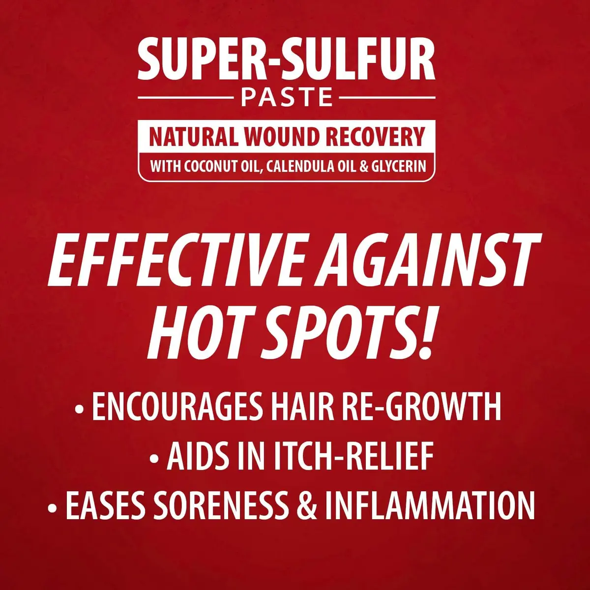 Jeffers Super Sulfur Natural Healing Paste for Dogs, Cats & Horses 8 oz | Wound Care & Skin Support - view 7