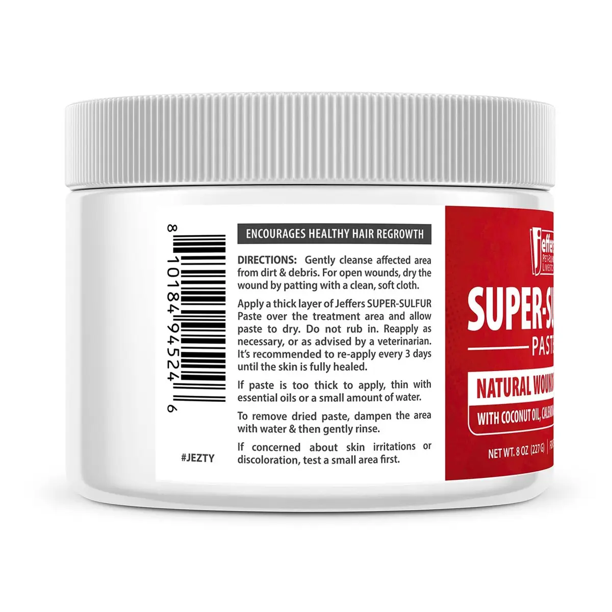 Jeffers Super Sulfur Natural Healing Paste for Dogs, Cats & Horses 8 oz | Wound Care & Skin Support - view 2