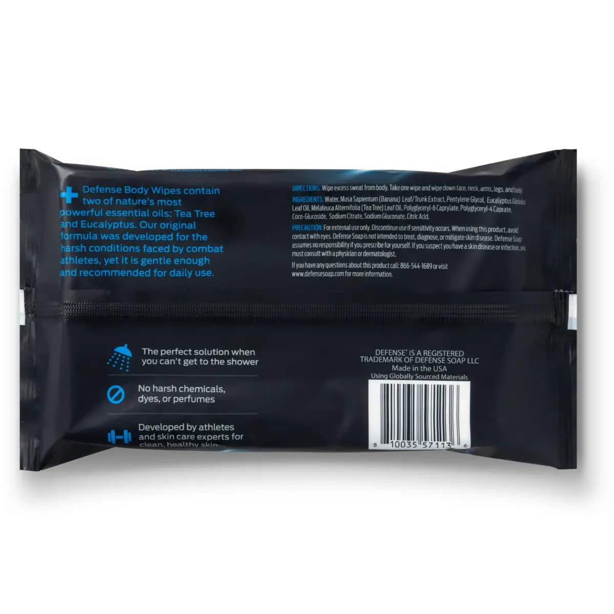 Defense Soap All Natural Body Wipes with Tea Tree Oil, 120 Count (3 Pack, 9x7 inch) | Clinically Proven Natural Ingredient for Active Lifestyles - view 7