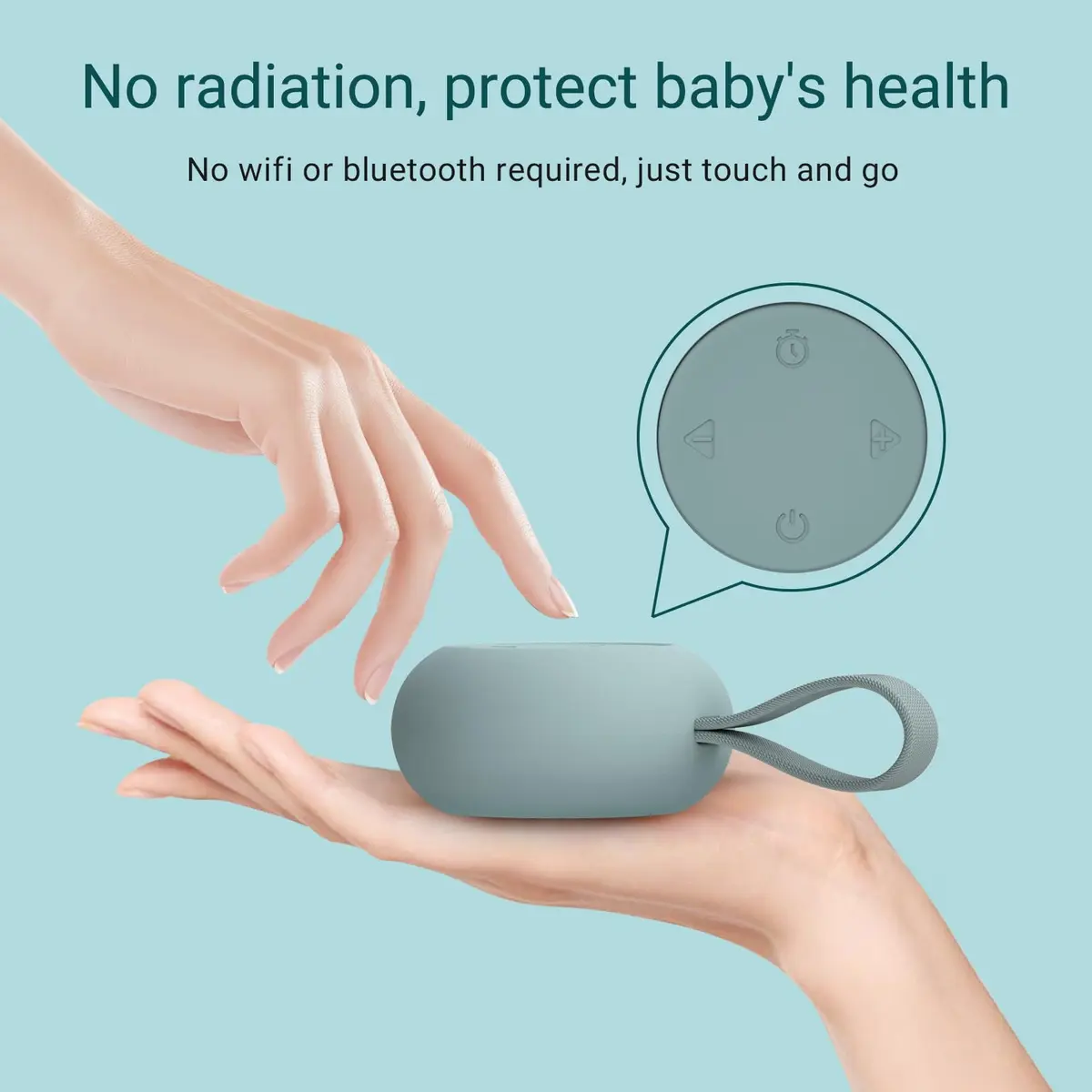 jaroco Portable Baby Sound Machine Slate | 20 Soothing Sounds, 15-Hour Battery Life | USB-C Rechargeable - view 6
