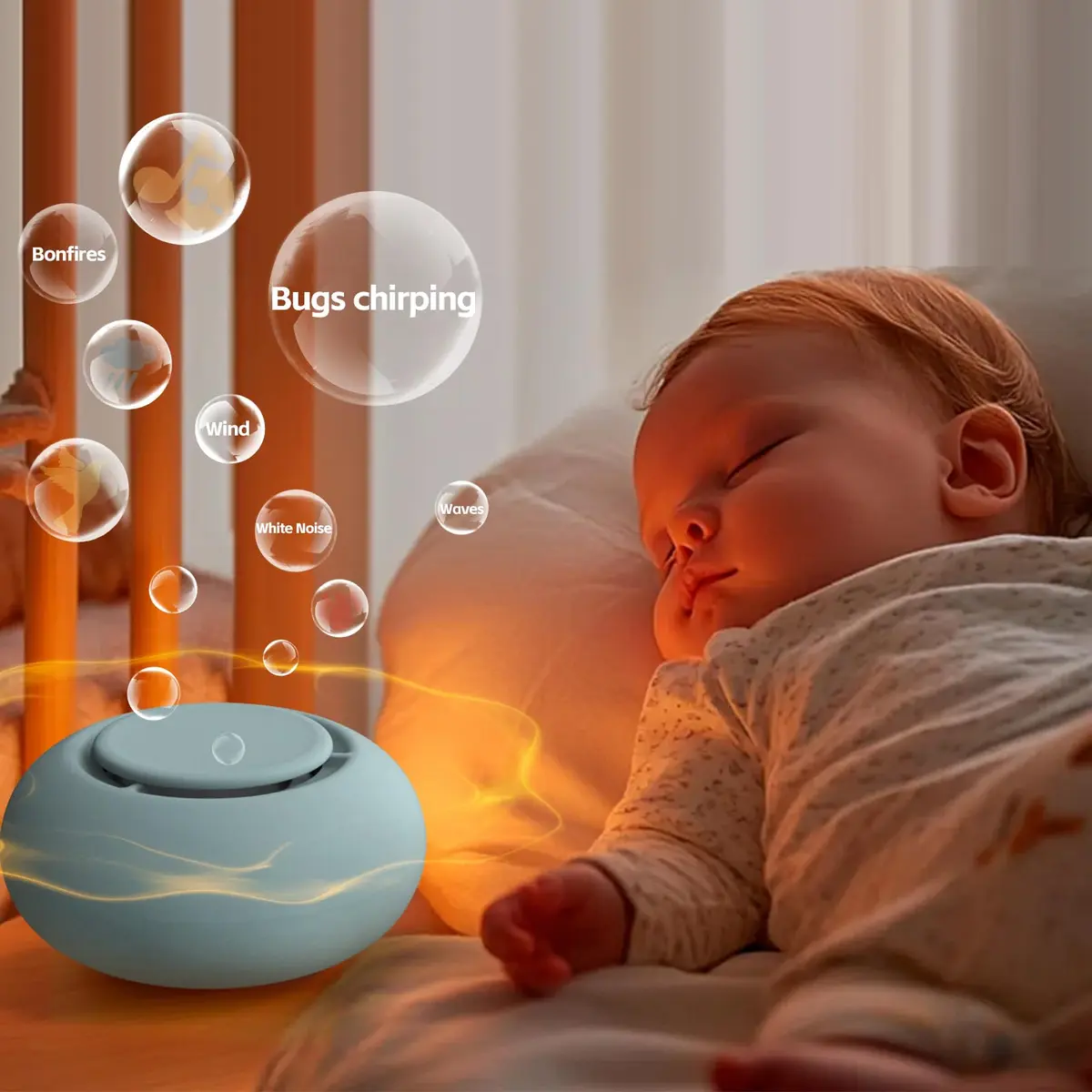 jaroco Portable Baby Sound Machine Slate | 20 Soothing Sounds, 15-Hour Battery Life | USB-C Rechargeable - view 4
